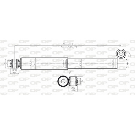 Amortisseur (à l'unité) OPEN PARTS