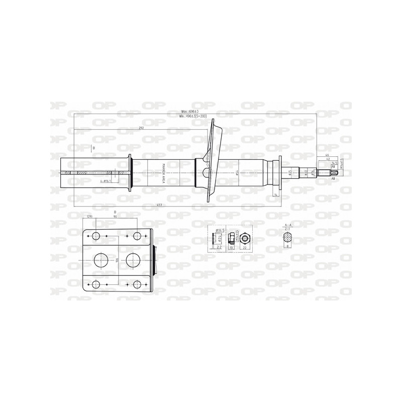 Amortisseur (à l'unité) OPEN PARTS