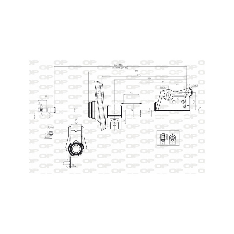 Amortisseur (à l'unité) OPEN PARTS