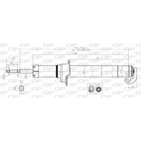 Amortisseur (à l'unité) OPEN PARTS