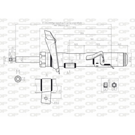 Amortisseur (à l'unité) OPEN PARTS