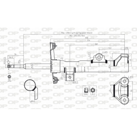 Amortisseur (à l'unité) OPEN PARTS