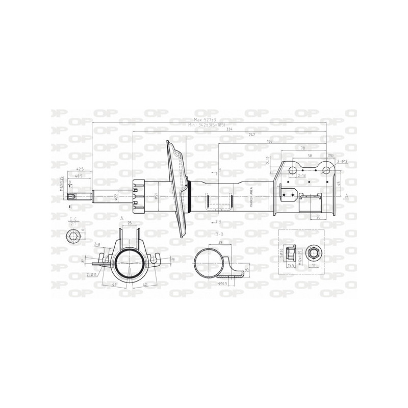 Amortisseur (à l'unité) OPEN PARTS