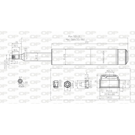 Amortisseur (à l'unité) OPEN PARTS