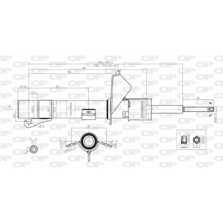 Amortisseur (à l'unité) OPEN PARTS