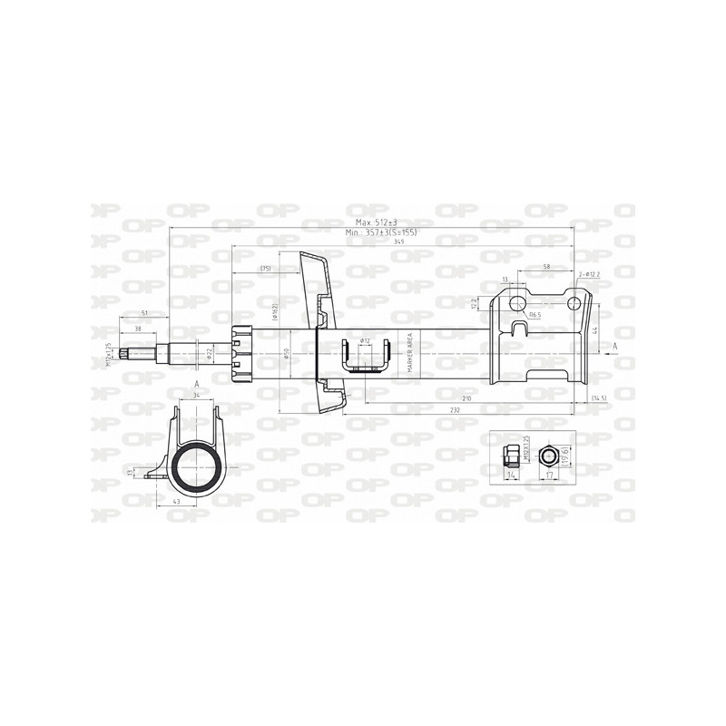 Amortisseur (à l'unité) OPEN PARTS