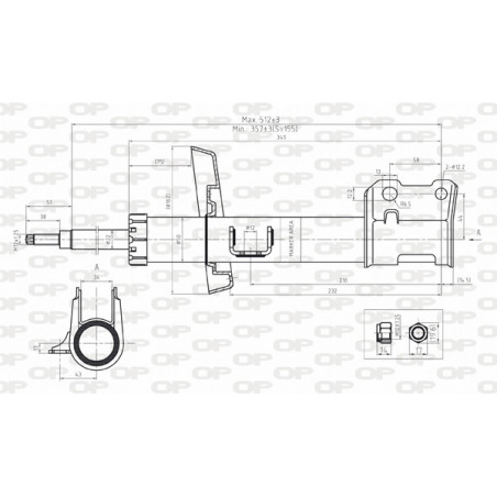 Amortisseur (à l'unité) OPEN PARTS