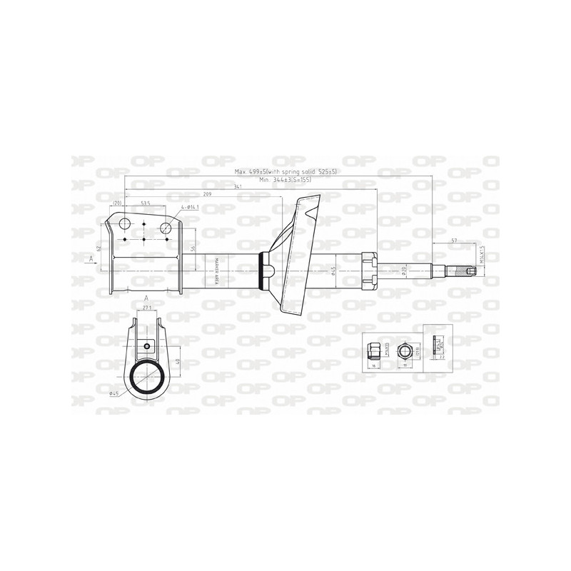 Amortisseur (à l'unité) OPEN PARTS