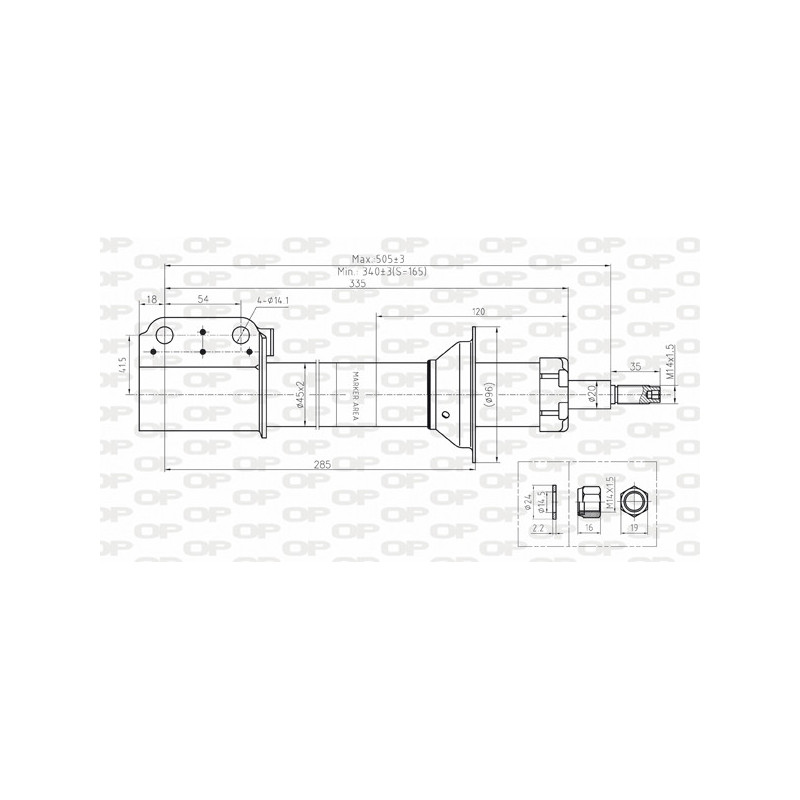 Amortisseur (à l'unité) OPEN PARTS