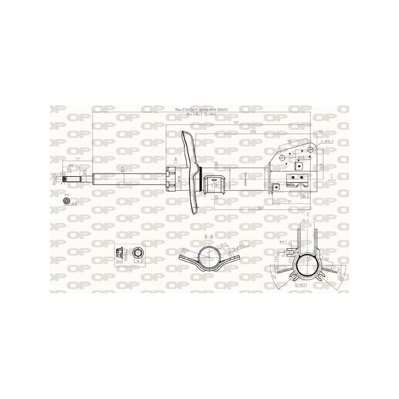 Amortisseur (à l'unité) OPEN PARTS