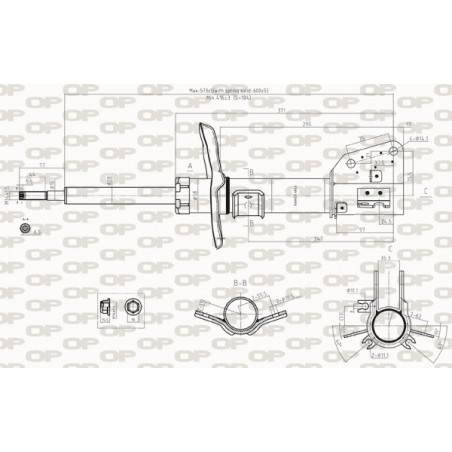 Amortisseur (à l'unité) OPEN PARTS