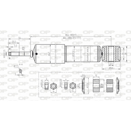 Amortisseur (à l'unité) OPEN PARTS