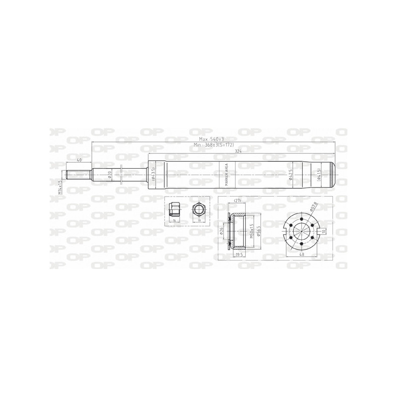 Amortisseur (à l'unité) OPEN PARTS