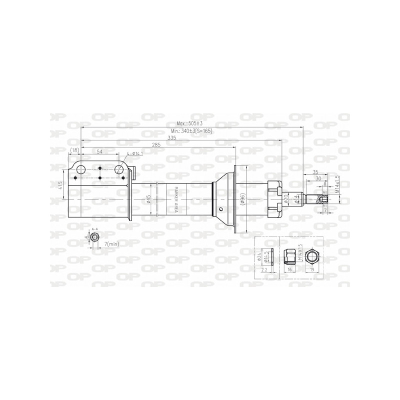 Amortisseur (à l'unité) OPEN PARTS