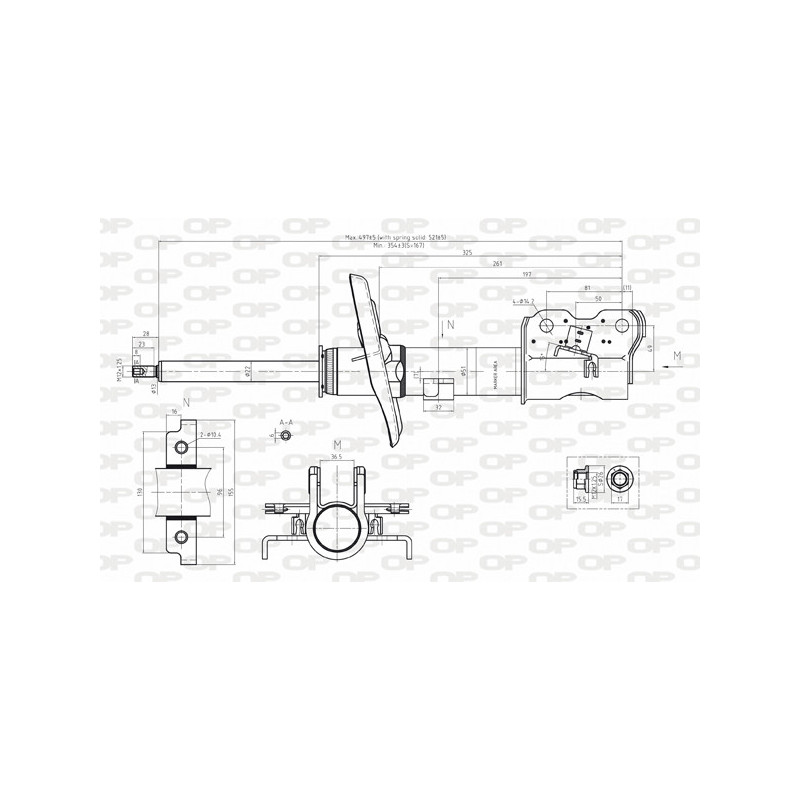 Amortisseur (à l'unité) OPEN PARTS