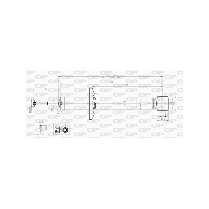 Amortisseur (à l'unité) OPEN PARTS