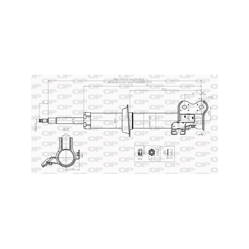 Amortisseur (à l'unité) OPEN PARTS