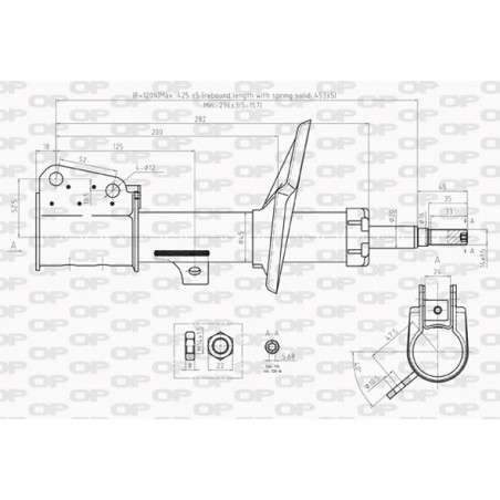 Amortisseur (à l'unité) OPEN PARTS
