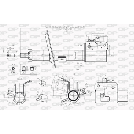 Amortisseur (à l'unité) OPEN PARTS