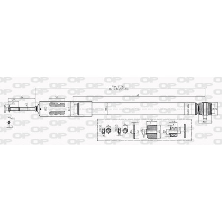 Amortisseur (à l'unité) OPEN PARTS