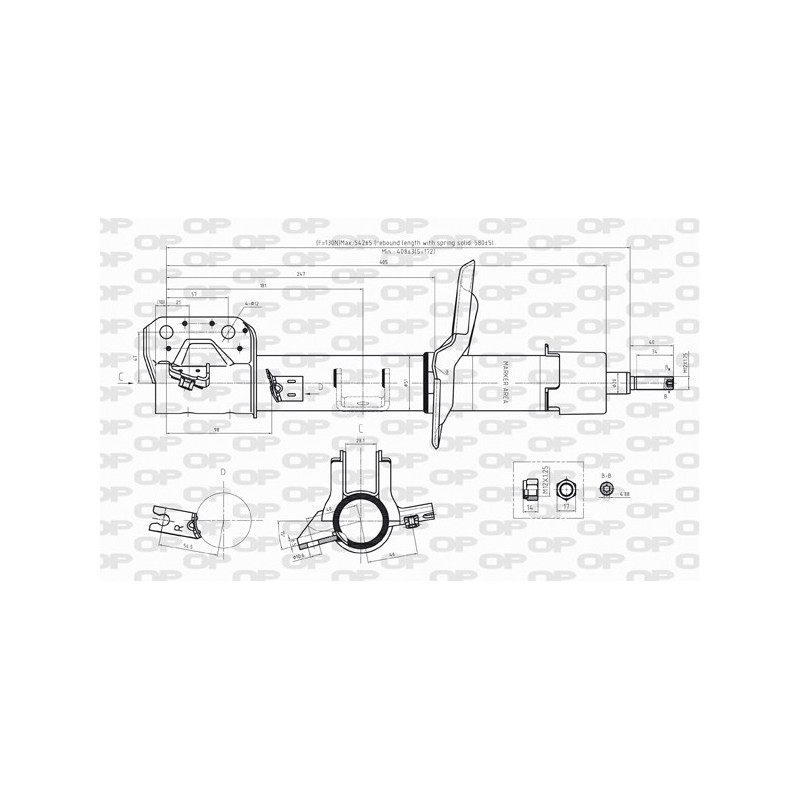 Amortisseur (à l'unité) OPEN PARTS