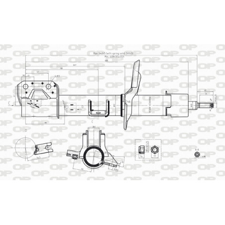 Amortisseur (à l'unité) OPEN PARTS