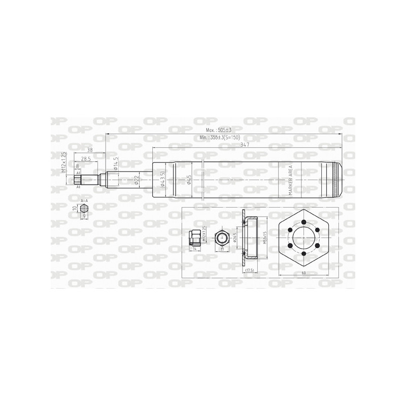 Amortisseur (à l'unité) OPEN PARTS
