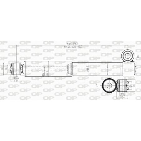 Amortisseur (à l'unité) OPEN PARTS