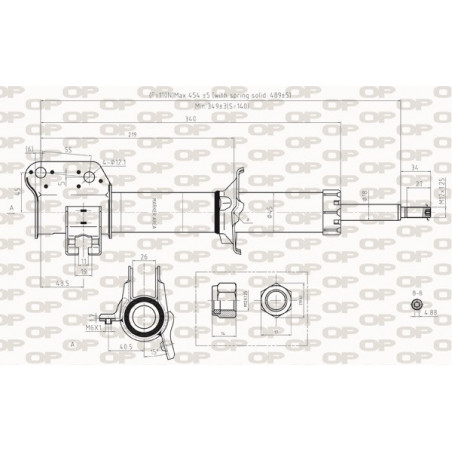 Amortisseur (à l'unité) OPEN PARTS