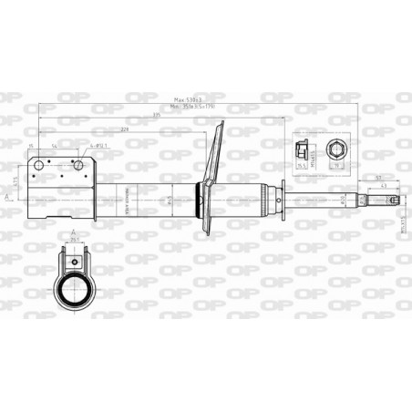 Amortisseur (à l'unité) OPEN PARTS
