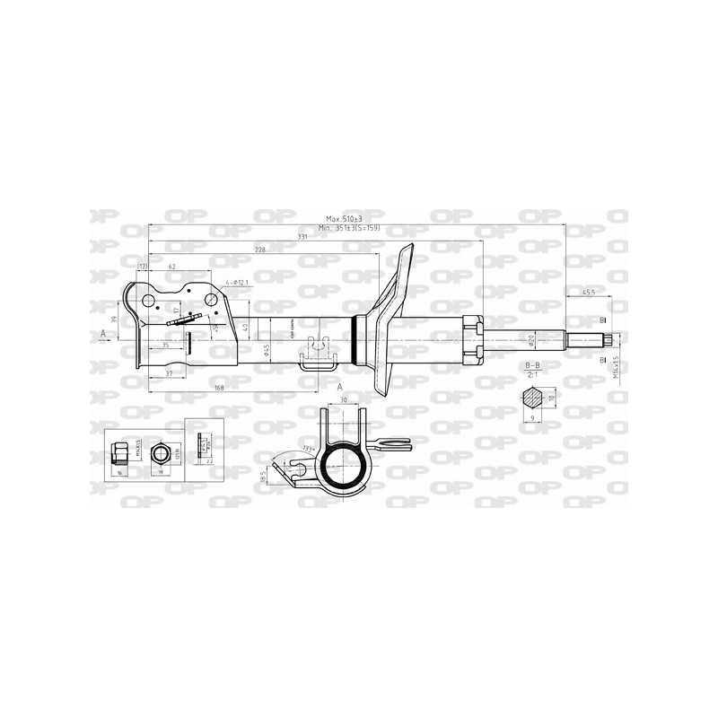 Amortisseur (à l'unité) OPEN PARTS