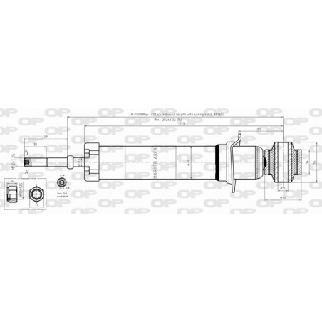 Amortisseur (à l'unité) OPEN PARTS