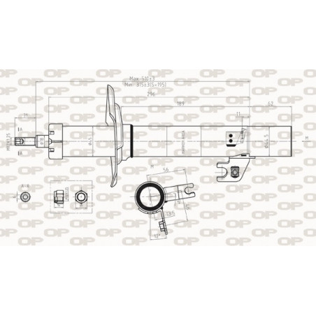 Amortisseur (à l'unité) OPEN PARTS