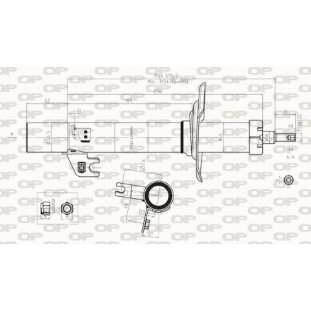 Amortisseur (à l'unité) OPEN PARTS
