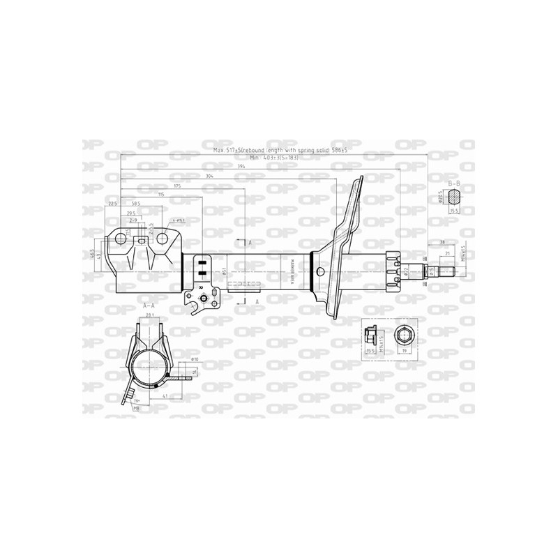 Amortisseur (à l'unité) OPEN PARTS