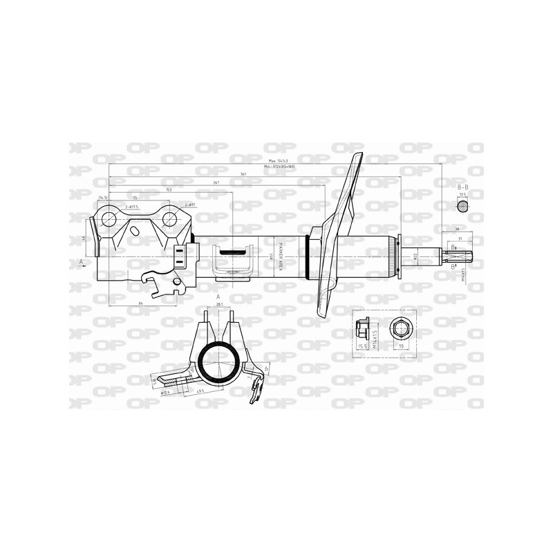 Amortisseur (à l'unité) OPEN PARTS