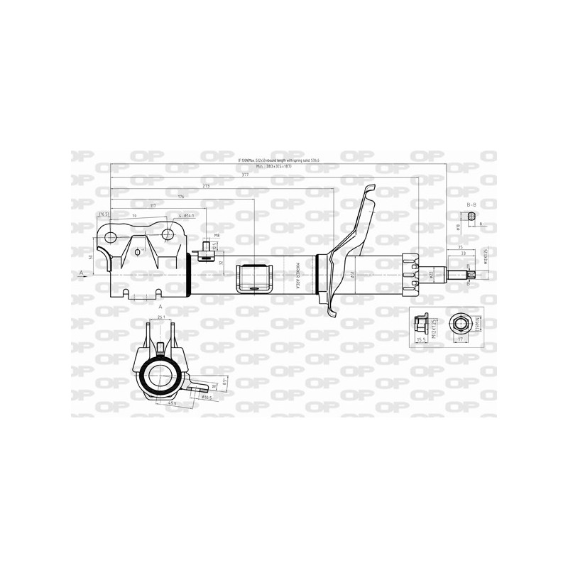 Amortisseur (à l'unité) OPEN PARTS