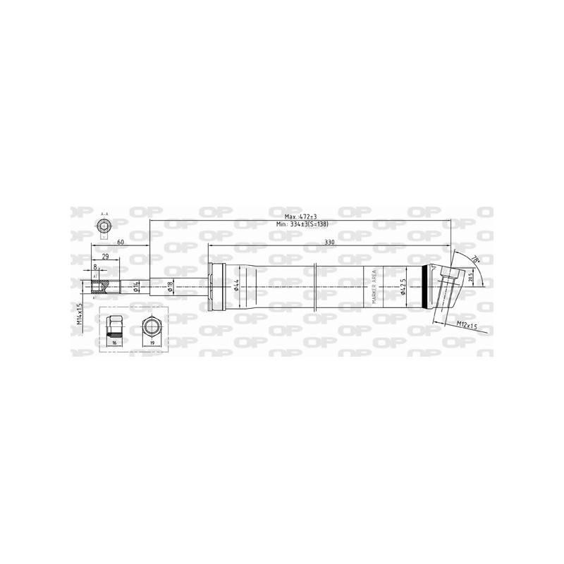 Amortisseur (à l'unité) OPEN PARTS