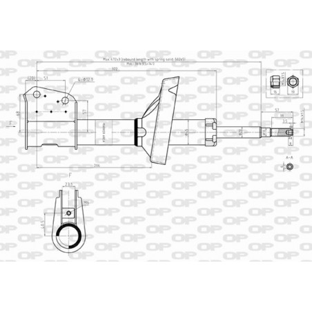 Amortisseur (à l'unité) OPEN PARTS