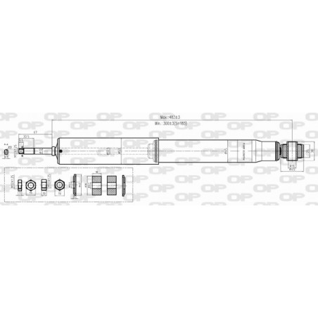 Amortisseur (à l'unité) OPEN PARTS