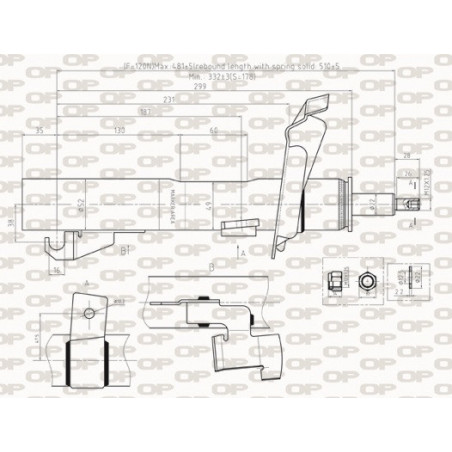 Amortisseur (à l'unité) OPEN PARTS