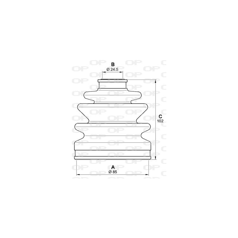 Jeu de joints-soufflets (Cardan) OPEN PARTS