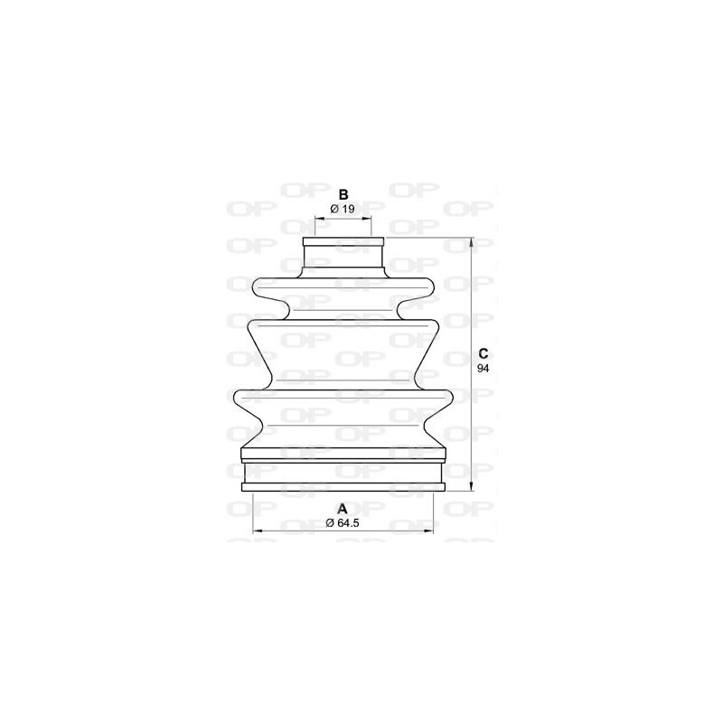 Jeu de joints-soufflets (Cardan) OPEN PARTS