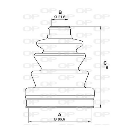 Jeu de joints-soufflets (Cardan) OPEN PARTS