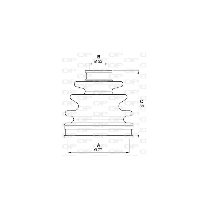 Jeu de joints-soufflets (Cardan) OPEN PARTS