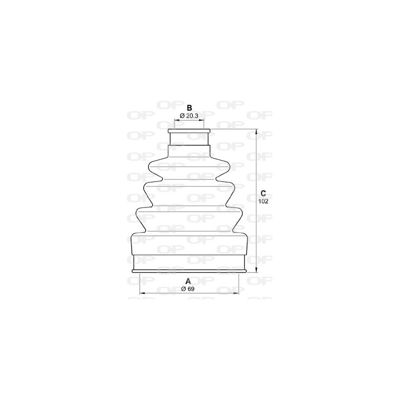 Jeu de joints-soufflets (Cardan) OPEN PARTS