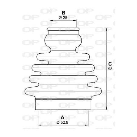 Jeu de joints-soufflets (Cardan) OPEN PARTS