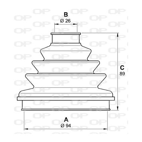 Jeu de joints-soufflets (Cardan) OPEN PARTS