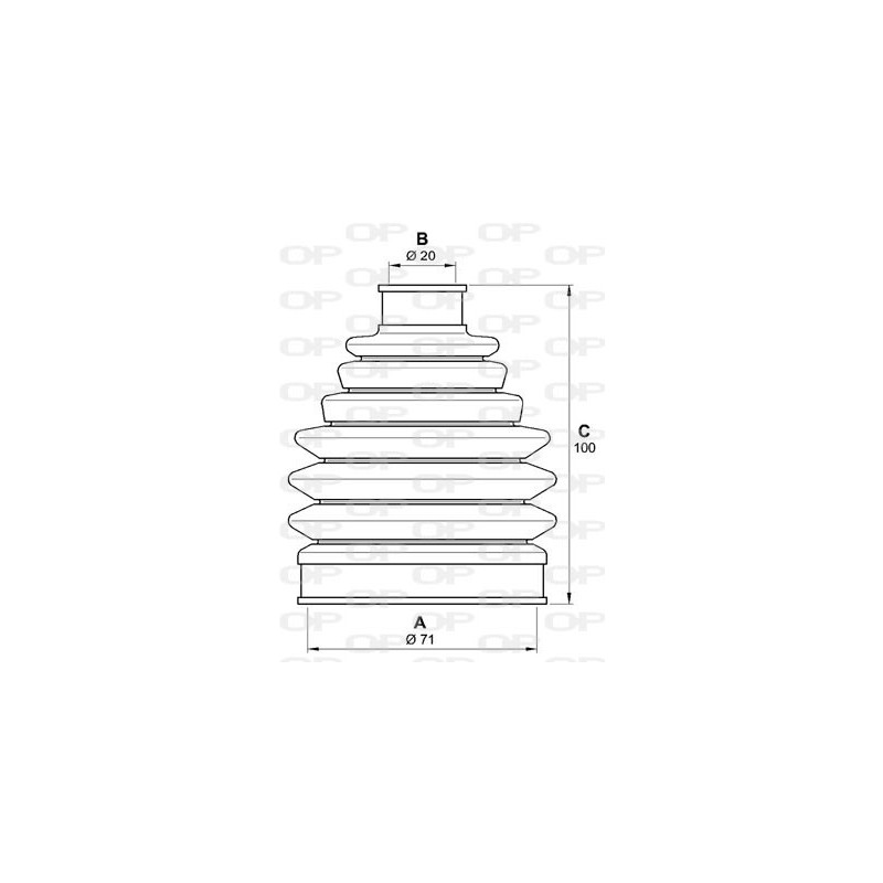 Jeu de joints-soufflets (Cardan) OPEN PARTS