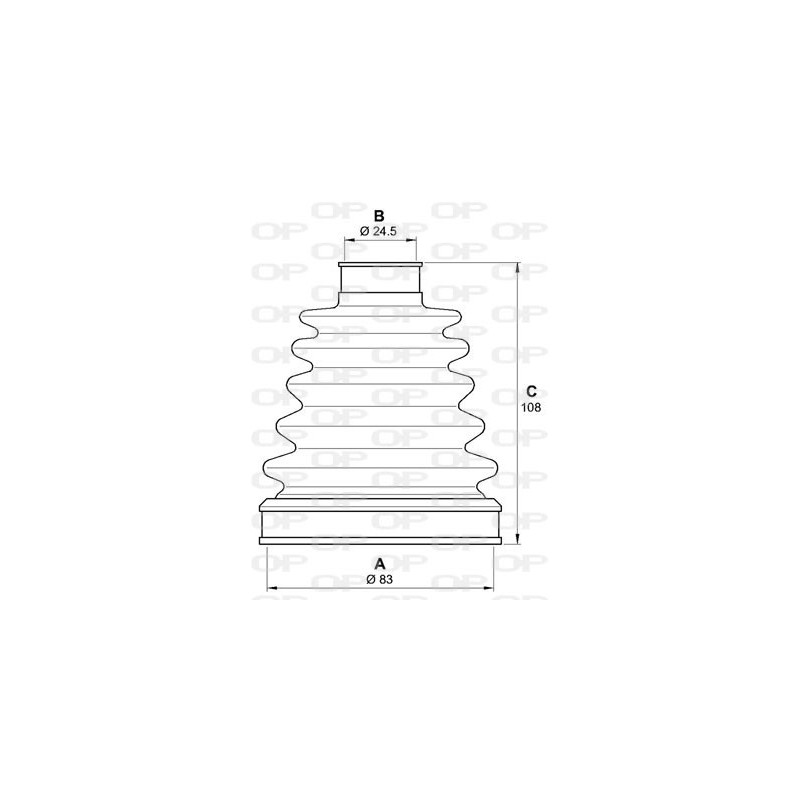 Jeu de joints-soufflets (Cardan) OPEN PARTS
